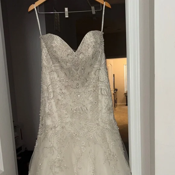 Kenneth Winston Ivory Bridal Gown with beading